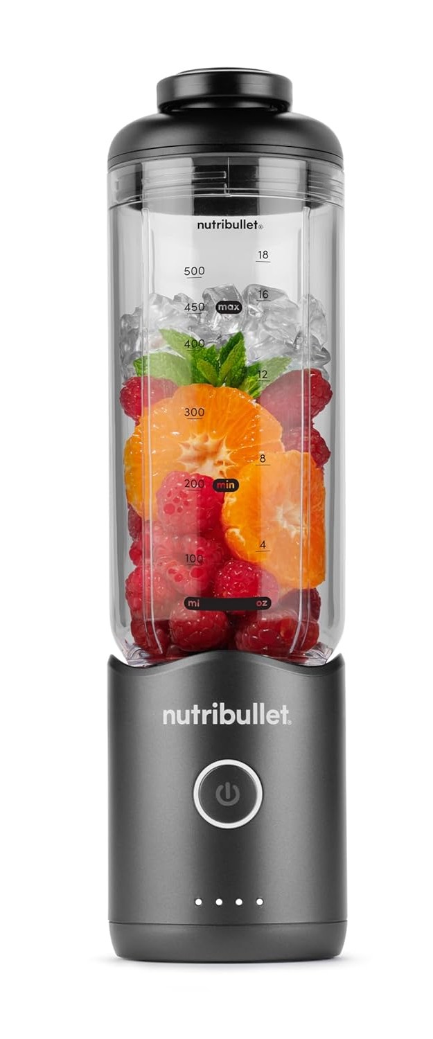 nutribullet Portable NBPB50200 cordless blender with handled lid for on-the-go smoothies