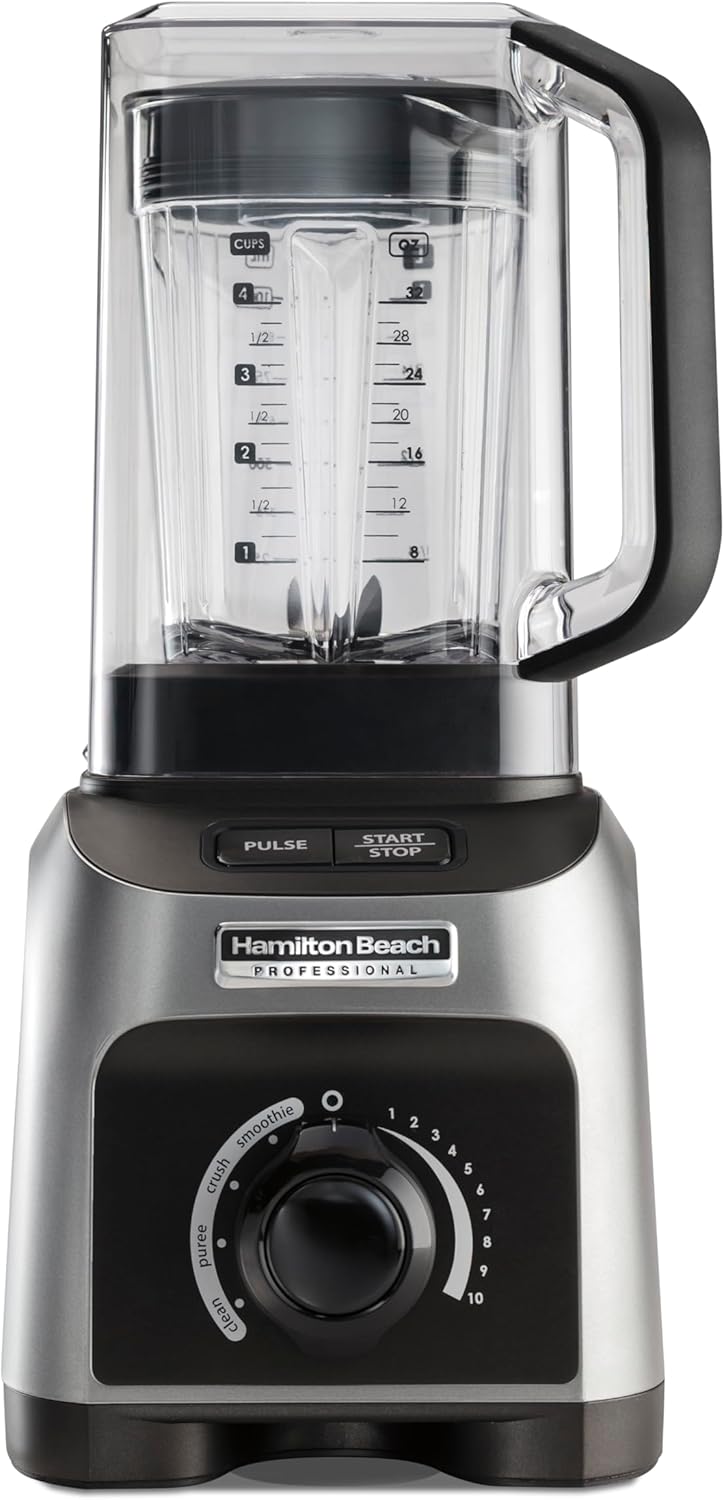 Hamilton Beach Professional Quiet Shield blender with sound cover for apartment-friendly smoothies